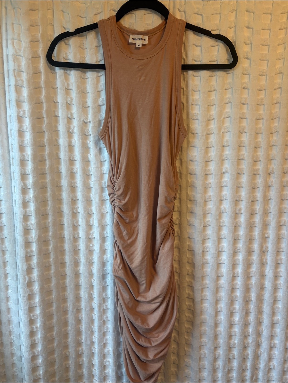 superdown Sleeveless Ruched Midi Dress - Taupe